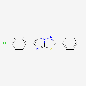 molecular formula C16H10ClN3S B5292580 6-(4-chlorophenyl)-2-phenylimidazo[2,1-b][1,3,4]thiadiazole 