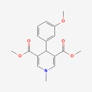 molecular formula C17H19NO5 B5292590 dimethyl 4-(3-methoxyphenyl)-1-methyl-1,4-dihydro-3,5-pyridinedicarboxylate 