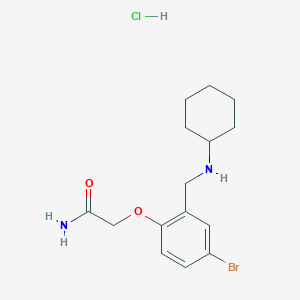 molecular formula C15H22BrClN2O2 B5292603 2-{4-bromo-2-[(cyclohexylamino)methyl]phenoxy}acetamide hydrochloride 