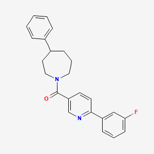 molecular formula C24H23FN2O B5292611 1-{[6-(3-fluorophenyl)pyridin-3-yl]carbonyl}-4-phenylazepane 