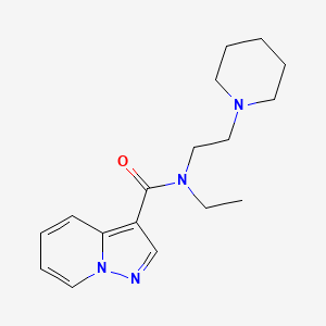 molecular formula C17H24N4O B5292613 N-ethyl-N-(2-piperidin-1-ylethyl)pyrazolo[1,5-a]pyridine-3-carboxamide 