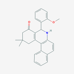 molecular formula C26H25NO2 B5292631 5-(2-methoxyphenyl)-2,2-dimethyl-2,3,5,6-tetrahydrobenzo[a]phenanthridin-4(1H)-one 