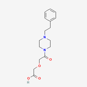 {2-oxo-2-[4-(2-phenylethyl)-1-piperazinyl]ethoxy}acetic acid