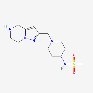 molecular formula C13H23N5O2S B5292690 N-[1-(4,5,6,7-tetrahydropyrazolo[1,5-a]pyrazin-2-ylmethyl)-4-piperidinyl]methanesulfonamide dihydrochloride 