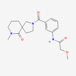 molecular formula C19H25N3O4 B5292783 2-methoxy-N-{3-[(7-methyl-6-oxo-2,7-diazaspiro[4.5]dec-2-yl)carbonyl]phenyl}acetamide 