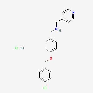 molecular formula C20H20Cl2N2O B5292785 {4-[(4-chlorobenzyl)oxy]benzyl}(4-pyridinylmethyl)amine hydrochloride 