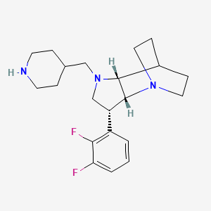 molecular formula C21H29F2N3 B5292792 (3R*,3aR*,7aR*)-3-(2,3-difluorophenyl)-1-(piperidin-4-ylmethyl)octahydro-4,7-ethanopyrrolo[3,2-b]pyridine 