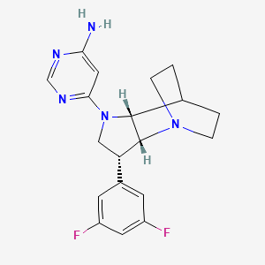 molecular formula C19H21F2N5 B5292802 6-[(3R*,3aR*,7aR*)-3-(3,5-difluorophenyl)hexahydro-4,7-ethanopyrrolo[3,2-b]pyridin-1(2H)-yl]pyrimidin-4-amine 