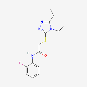 molecular formula C14H17FN4OS B5292815 2-[(4,5-diethyl-4H-1,2,4-triazol-3-yl)thio]-N-(2-fluorophenyl)acetamide 