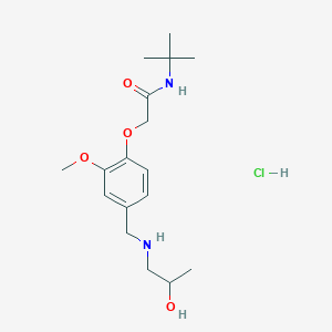 molecular formula C17H29ClN2O4 B5292828 N-(tert-butyl)-2-(4-{[(2-hydroxypropyl)amino]methyl}-2-methoxyphenoxy)acetamide hydrochloride 