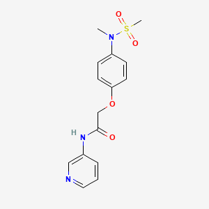molecular formula C15H17N3O4S B5292847 2-{4-[methyl(methylsulfonyl)amino]phenoxy}-N-3-pyridinylacetamide 