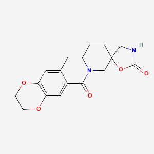 molecular formula C17H20N2O5 B5292871 7-[(7-methyl-2,3-dihydro-1,4-benzodioxin-6-yl)carbonyl]-1-oxa-3,7-diazaspiro[4.5]decan-2-one 