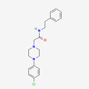 molecular formula C20H24ClN3O B5292884 2-[4-(4-chlorophenyl)-1-piperazinyl]-N-(2-phenylethyl)acetamide 