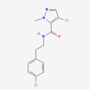 molecular formula C13H13Cl2N3O B5292908 4-chloro-N-[2-(4-chlorophenyl)ethyl]-1-methyl-1H-pyrazole-5-carboxamide 