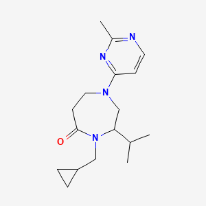 molecular formula C17H26N4O B5292931 4-(cyclopropylmethyl)-3-isopropyl-1-(2-methylpyrimidin-4-yl)-1,4-diazepan-5-one 
