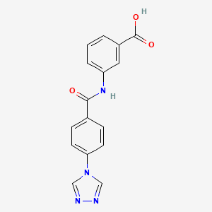 molecular formula C16H12N4O3 B5292937 3-{[4-(4H-1,2,4-triazol-4-yl)benzoyl]amino}benzoic acid 