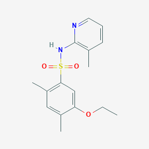 molecular formula C16H20N2O3S B5292943 5-ethoxy-2,4-dimethyl-N-(3-methylpyridin-2-yl)benzenesulfonamide 