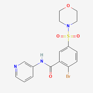molecular formula C16H16BrN3O4S B5292963 2-bromo-5-(4-morpholinylsulfonyl)-N-3-pyridinylbenzamide 