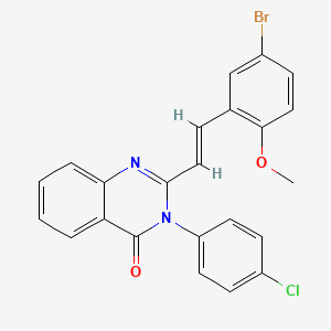 molecular formula C23H16BrClN2O2 B5292965 2-[2-(5-bromo-2-methoxyphenyl)vinyl]-3-(4-chlorophenyl)-4(3H)-quinazolinone 