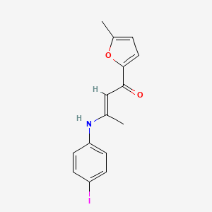 molecular formula C15H14INO2 B5292986 3-[(4-iodophenyl)amino]-1-(5-methyl-2-furyl)-2-buten-1-one 