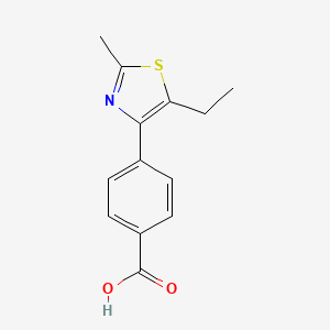 molecular formula C13H13NO2S B5293001 4-(5-ethyl-2-methyl-1,3-thiazol-4-yl)benzoic acid 