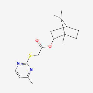 molecular formula C17H24N2O2S B5293007 1,7,7-trimethylbicyclo[2.2.1]hept-2-yl [(4-methyl-2-pyrimidinyl)thio]acetate 