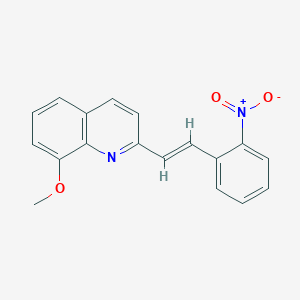 molecular formula C18H14N2O3 B5293021 8-methoxy-2-[2-(2-nitrophenyl)vinyl]quinoline 
