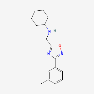 molecular formula C16H21N3O B5293033 N-{[3-(3-methylphenyl)-1,2,4-oxadiazol-5-yl]methyl}cyclohexanamine 