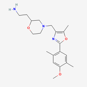 [2-(4-{[2-(4-methoxy-2,5-dimethylphenyl)-5-methyl-1,3-oxazol-4-yl]methyl}-2-morpholinyl)ethyl]amine dihydrochloride