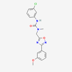 molecular formula C18H17ClN4O3 B5293050 N'-(3-chlorophenyl)-N-{[3-(3-methoxyphenyl)-1,2,4-oxadiazol-5-yl]methyl}-N-methylurea 