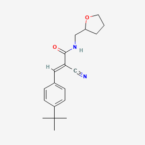 molecular formula C19H24N2O2 B5293062 3-(4-tert-butylphenyl)-2-cyano-N-(tetrahydro-2-furanylmethyl)acrylamide 