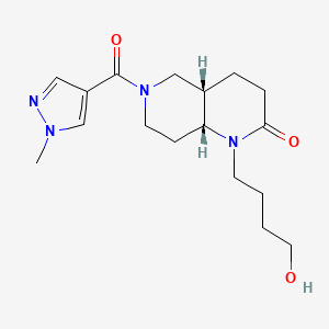 molecular formula C17H26N4O3 B5293070 (4aS*,8aR*)-1-(4-hydroxybutyl)-6-[(1-methyl-1H-pyrazol-4-yl)carbonyl]octahydro-1,6-naphthyridin-2(1H)-one 