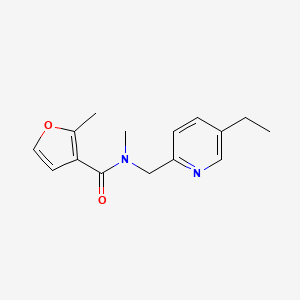 molecular formula C15H18N2O2 B5293095 N-[(5-ethylpyridin-2-yl)methyl]-N,2-dimethyl-3-furamide 