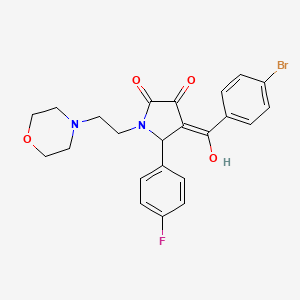 molecular formula C23H22BrFN2O4 B5293120 4-(4-bromobenzoyl)-5-(4-fluorophenyl)-3-hydroxy-1-[2-(4-morpholinyl)ethyl]-1,5-dihydro-2H-pyrrol-2-one 