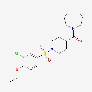 molecular formula C20H29ClN2O4S B5293128 1-({1-[(3-chloro-4-ethoxyphenyl)sulfonyl]piperidin-4-yl}carbonyl)azepane 