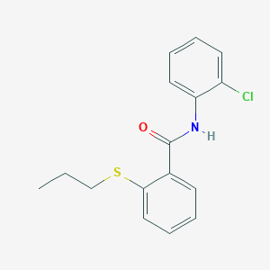 molecular formula C16H16ClNOS B5293129 N-(2-chlorophenyl)-2-(propylthio)benzamide 