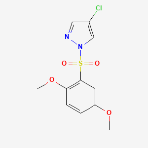 molecular formula C11H11ClN2O4S B5293156 4-chloro-1-[(2,5-dimethoxyphenyl)sulfonyl]-1H-pyrazole 