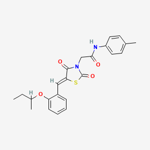 molecular formula C23H24N2O4S B5293179 2-[5-(2-sec-butoxybenzylidene)-2,4-dioxo-1,3-thiazolidin-3-yl]-N-(4-methylphenyl)acetamide 