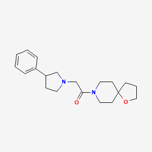 molecular formula C20H28N2O2 B5293189 8-[(3-phenyl-1-pyrrolidinyl)acetyl]-1-oxa-8-azaspiro[4.5]decane 