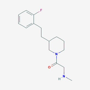 molecular formula C16H23FN2O B5293203 (2-{3-[2-(2-fluorophenyl)ethyl]-1-piperidinyl}-2-oxoethyl)methylamine hydrochloride 