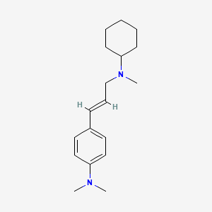 molecular formula C18H28N2 B5293267 4-{3-[cyclohexyl(methyl)amino]-1-propen-1-yl}-N,N-dimethylaniline 