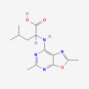 molecular formula C13H18N4O3 B5293315 N-(2,5-dimethyl[1,3]oxazolo[5,4-d]pyrimidin-7-yl)leucine 