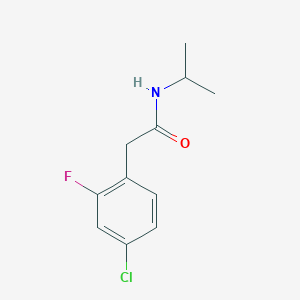 molecular formula C11H13ClFNO B5293318 2-(4-chloro-2-fluorophenyl)-N-isopropylacetamide 