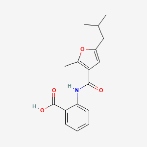 molecular formula C17H19NO4 B5293322 2-[(5-isobutyl-2-methyl-3-furoyl)amino]benzoic acid 