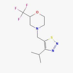 molecular formula C11H16F3N3OS B5293333 4-[(4-isopropyl-1,2,3-thiadiazol-5-yl)methyl]-2-(trifluoromethyl)morpholine 