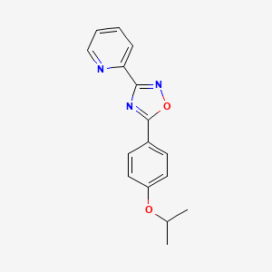 molecular formula C16H15N3O2 B5293336 2-[5-(4-isopropoxyphenyl)-1,2,4-oxadiazol-3-yl]pyridine 