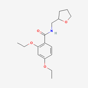 molecular formula C16H23NO4 B5293371 2,4-diethoxy-N-(tetrahydro-2-furanylmethyl)benzamide 