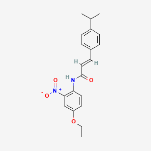 molecular formula C20H22N2O4 B5293373 N-(4-ethoxy-2-nitrophenyl)-3-(4-isopropylphenyl)acrylamide 