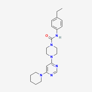 molecular formula C22H30N6O B5293392 N-(4-ethylphenyl)-4-[6-(1-piperidinyl)-4-pyrimidinyl]-1-piperazinecarboxamide 