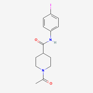 molecular formula C14H17IN2O2 B5293397 1-acetyl-N-(4-iodophenyl)-4-piperidinecarboxamide 